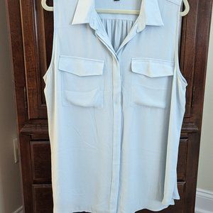 Ann Taylor Seafoam Sleeveless Blouse XXL Tall